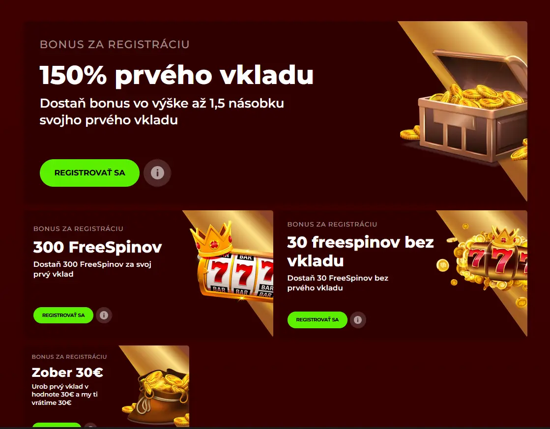 Eurogold Casino bonusy — přehled vstupních nabídek pro nové hráče